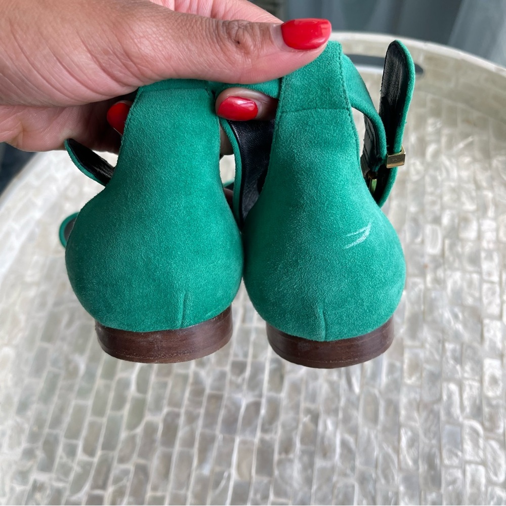 CÉLINE Paris suede green sandals - Picture 4 of 12